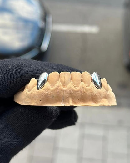 Two (2) Single Plain Caps Custom Made Grillz