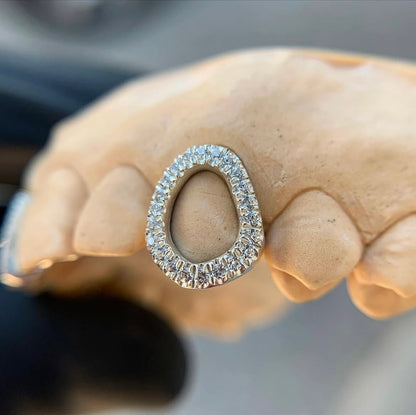 Iced Out Diamond Open Face Window Custom Made Grillz